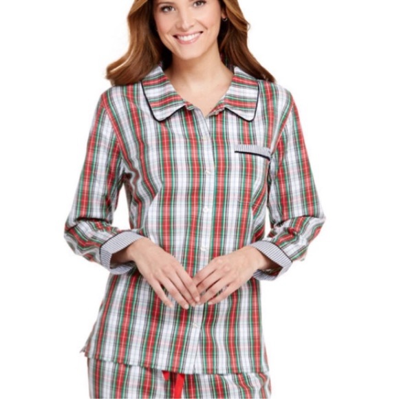Vineyard Vines Plaid Tartan Pajama Top size Small - Picture 1 of 10